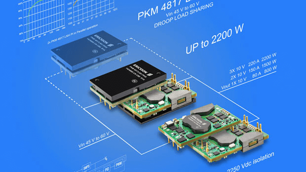 Ericsson’s PKM4817LNH module use the droop method to allow them to be operated in parallel