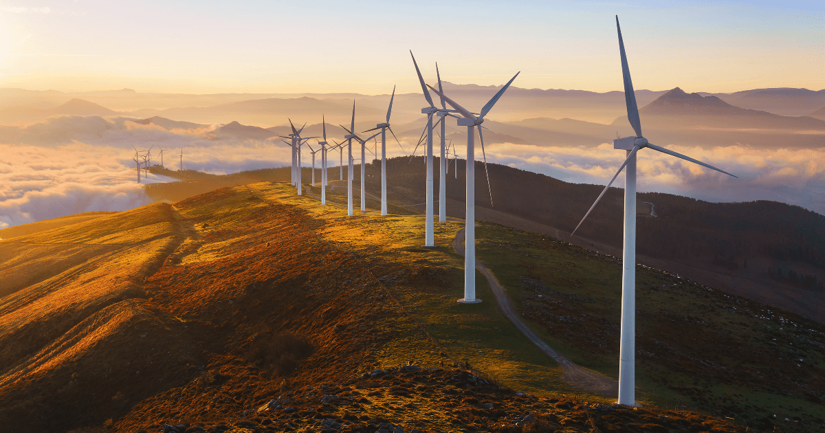 Wind turbines in Oiz eolic park