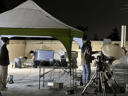 Power detection from MAPLE conducted on the roof of Moore Laboratory, credited to Ali Hajimiri.