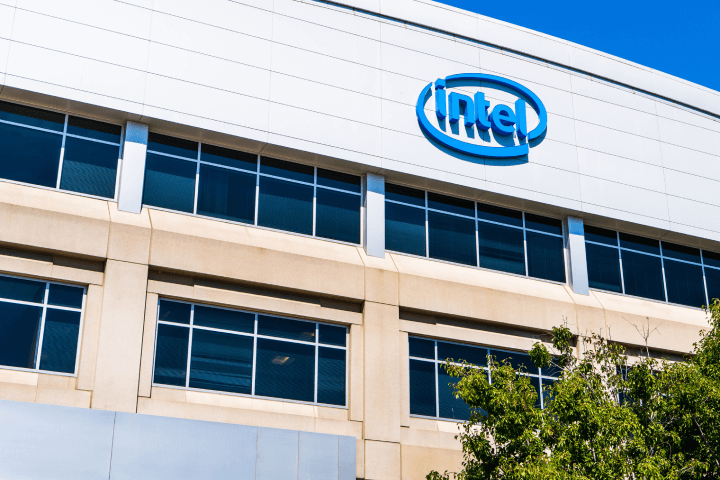 Intel Building on September 9, 2019 in San Jose, CA, USA, situated within Intel's Silicon Valley campus. Intel Corporation, a renowned American multinational corporation and technology company.