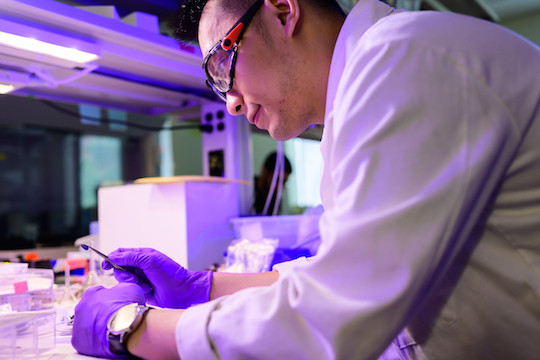 Quan Nguyen, a doctoral graduate in chemical and biomolecular engineering, spearheaded the study. (Photo courtesy of Jeff Fitlow/Rice University)