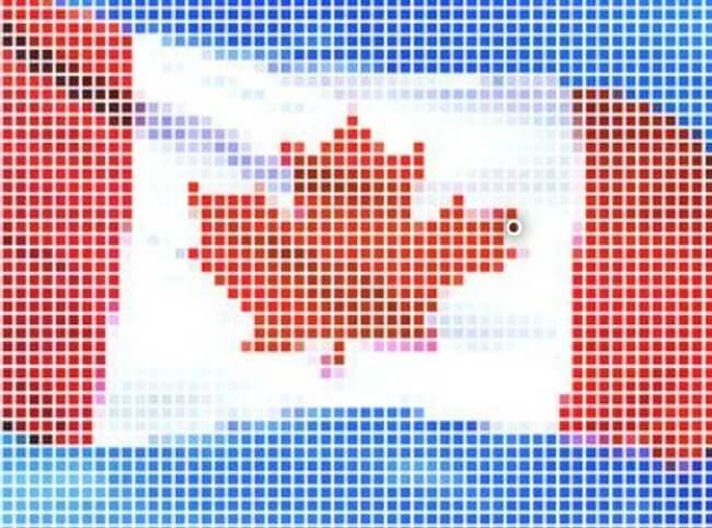 Vector - Canada flag-Pixel series